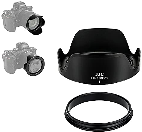 JJC Metal Lens Hood for Nikon NIKKOR Z MC 50mm F2.8 Macro Lens, Reversible Lens Hood with Adapter Ring, Reduce Lens Flare - Prevent Reflection - Protect Lens