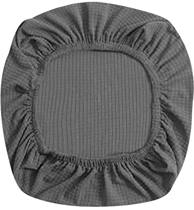 MagiDeal Weiche Stuhlhusse, Stretch Jacquard Stuhlbezug, Sitzbezüge Sitzkissen Hussen Rutschfester Spannbezug Anti-Staub Stuhl Slip Cover für Büro Restaurant Hochzeit Küche Deko Schutz - Dunkelgrau