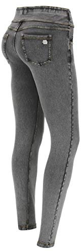 FREDDY - N.o.w.® Hose aus Jersey, Denim-Bund, wendbar,, Jeans grau - Naht gelb, XS