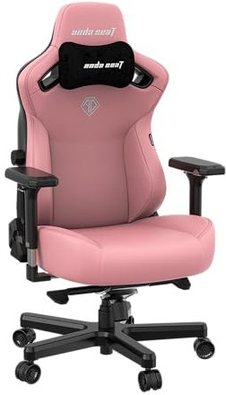 Anda Seat Kaiser 3 Gaming Chair for Adults - Large Reclining Video Game Chairs, PVC leather Ergonomic Office Chair, Heavy Duty Neck & Back Lumbar Support - Luxury Pink Computer Chairs for Home & Work