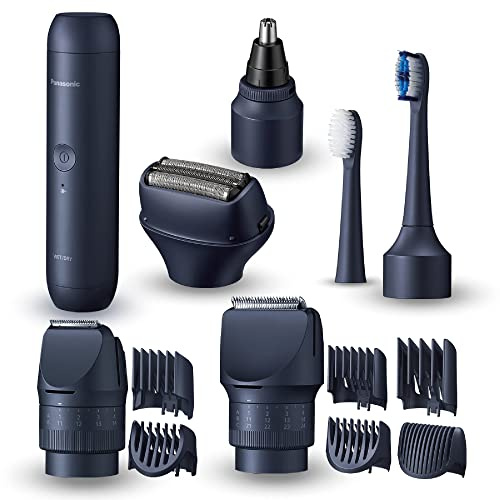 Panasonic MULTISHAPE Modulaire Personnels Soins Système, Tondeuse à Barbe/Poils & Barbe/Poils/Corps, Rasoir 3 lames, Brosse à Dents Electrique & Tondeuse Nez/Oreilles/Faciale Rechange, batterie Ni-MH