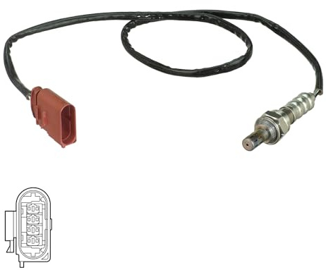 DELPHI ES21311-12B1 Lambdasonde Diagnosesonde nach Katalysator Oxygen O2 Sensor Beheizt Kompatibel mit VW PASSAT Variant 3B6 06B906265A