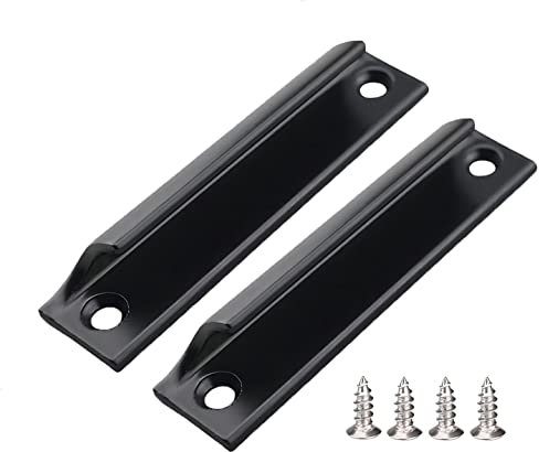 Bailinks 2 maniglie per porte scorrevoli nere, maniglie per porte scorrevoli, finestre, per porte e finestre, cancelli in legno, schermi per finestre, armadi, cassetti