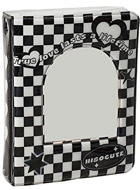 ZXCVWWE Cool Black White Photocard 3 Zoll Fotoalbum Photo Idol 40 Pockets Korean Photocard Collect Cards L7M7 Book Album