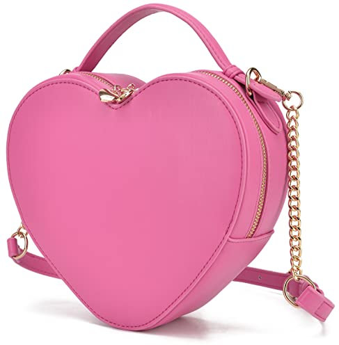 lola Mae Borsa a tracolla a forma di cuore per donne, con cerniera