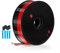 Cable de Silicona Calibre 2,07 mm², THUN-CT 24 metros de Alambre Eléctrico 14 AWG (12 metros en negro y 12metros en rojo), 400 Hilos Flexibles de Alambre de Cobre Estañado de Alta Temperatura.