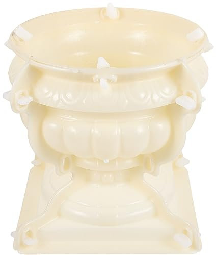 Yardwe Molde De Maceta De Flor para DIY Molde De Epoxi Decorativo para Plantas De Estilo Clásico Diseño De Columna Romana