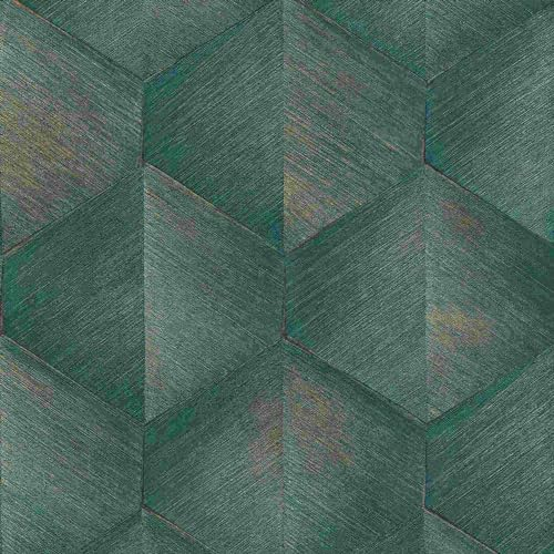 Erismann Tapete | Kollektion Fashion for Walls 4 | 10370-19 | Vliestapete | Muster/Motive | 0.53 x 10.05 m | Grün | Wohnzimmer | Flur | Büro | Küche | Wohnräume