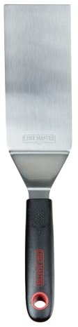 Chef Master 90281 High Heat Square Edge Turner Spatula, 6.3 x 2.9 Blade | Heat Resistant Handle | Slip Resistant Grip | Dishwasher Safe