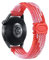 SQHYWJ for Gewebtes Nylon Uhrenarmband, Geflochtene Sport Uhrenarmbänder für Herren und Damen, Bandbreite 20mm 22mm(Buntes Rot 22mm)