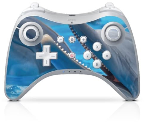 Skin kompatibel mit Nintendo Wii U Pro Controller Folie Sticker Delfine Wasser Urlaub