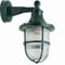 Licht-Erlebnisse Außenleuchte Wand Glas Echt-Messing 27 cm hoch IP64 Grün E27 Maritim Wandlampe aussen Balkon Beleuchtung Außenlampe Haus Tür