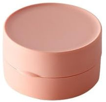 Boîte à savon de voyage - Porte-savon rond portable anti-fuite - Étanche - 8 x 8 x 4,5 cm - Rose
