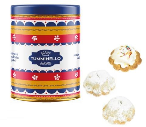 Tumminello | Dolci Morbidi Ripieni Sicilia | Zuccotti e Cosi Chini Fichi | Dolci Morbidi Ripieni Mandorle | Latta Metallo Disegni Galatea Dolci Mandorla