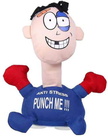 Generisch Schlag Mich Schreiende Puppen, Me Stoffpuppe Puppenspielzeug, Stoffpuppe Stress Anti Stress Spielzeug, Zappelpuppen, Blau, Kind, 12 cm x 23, SQUEEZE_TOY, Zappelpuppe