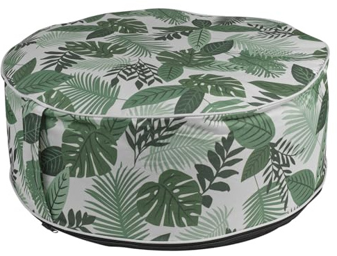 URBNLIVING Aufblasbarer Pouf Fußhocker, tragbarer Outdoor-Kissenhocker für Garten, Terrasse, Camping oder Balkon, leicht, kompakter Ottoman-Sitz, 25 cm x 55 cm, einfach aufzublasen und aufzubewahren