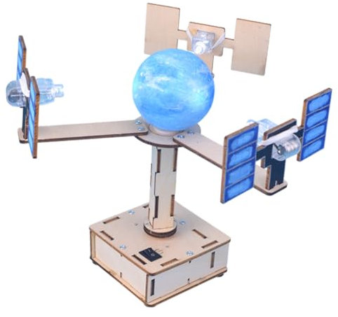Warmhm DIY Satellitenmodell Bausatz Geosynchrones Weltraum Spielzeug Für Junge Mädchen Pädagogisches Lernspielzeug Leicht Zu Montierende Assemble Toys Fördert Geduld Und Wissenschaftliche