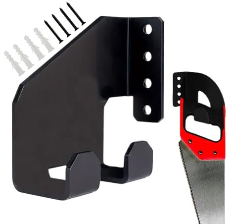 Chainsaw Wall Mount Holder, Heavy Duty Garage Organization, Space-Saving Design Garage Tool Storage Rack for Chain Saw Hand Saw Shovel Oil Pot Workshop Equipment