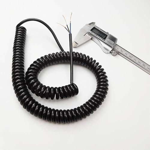 TGDGFKIAS Estiramiento de Cables en Espiral, Cable retráctil en Espiral de 3 núcleos, Calibre 22 AWG, Varios tamaños, de 1 a 15 Metros(Stretch 12 Meter)