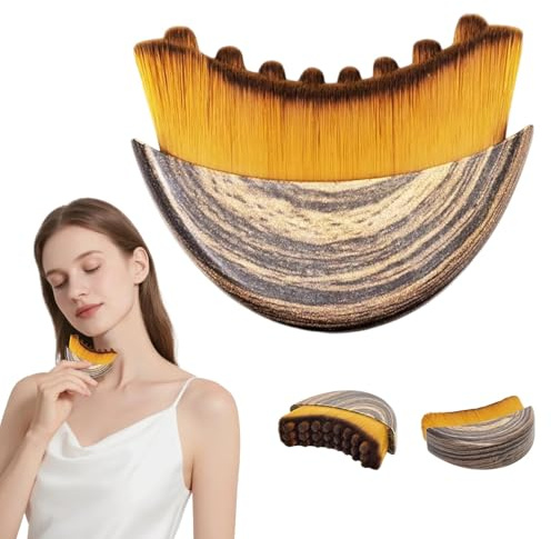 Alpenfaser Gesichtsbürste, Aluvea Face Brush, Lymphatische Gesichtsbürste, Lymphatic Contour Face Brush, Lymphbürsten Gesicht, Massagegerät Kontur Kinn Kiefer und Jawline Sculpting