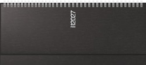 rido/idé Querterminbuch Mod. septant 2027 | 30,5×10,5 cm, Kunststoff, schwarz