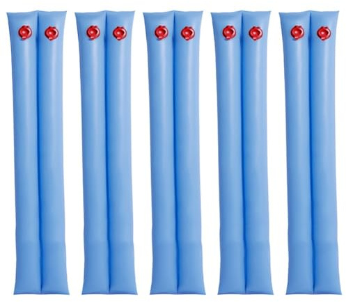 Pool Water Bags for Cover, 10 Pack 8ft Heavy Duty PVC Tubes with Leak-Proof Valves, Cold Resistant Winter Weights for In-Ground and Above-Ground Pools