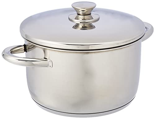 LACOR 40124 Olla con Tapa Vitrocor INOX, Plata, 24 cm