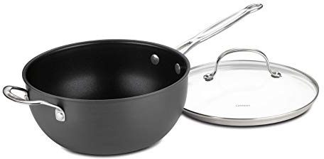 Cuisinart Chef 's Classic Aluminiumguss Hard-Anodized Chef 's Pfanne mit Cover 4-Quart schwarz