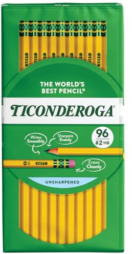 Dixon Ticonderoga Lápices madera # 2, color amarillo Pack of 96