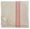 Linen & Cotton Luxus Vintage Shabby Chic Rustikal Tischdecke Provence - 100% Leinen, Beige Natur Rot (136 x 200 cm) Tischtuch Stoff Tischwäsche Rechteckig für Haus Home Küche Dekoration Wohnzimmer