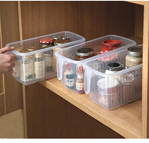 Burwells 3 Plastic Kitchen Cupboard Organisers Store Storage Containers Rack Shelves Shelving Boxes Handles