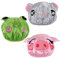 kilofly 3pc Fun Cute Animal Shower Caps for Kids Reusable Waterproof Bath Hat Set