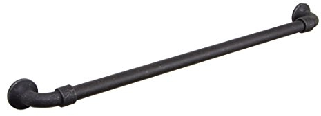 Gedotec Schubladengriff | H1820 | Möbelgriff 320 mm | 1 Stück | Griff Antik schwarz matt | Stangengriff im Landhaus-Stil für Küchen-Schrank & Schublade | Schrankgriff Vintage mit M4 Griffschrauben