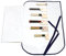 Yoshihiro Cotton Knife Pouch/Bag Japanese Sushi Chef Knife Accessories (6 Slots, White)