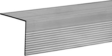Stair Nosing, Stair Edge Protector, 48 Long - Stair Nose Molding - Aluminum Mill (Silver)