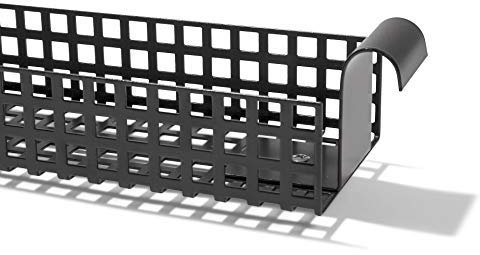Kabelkanal für Tischgestell E2, Kabelführung für den Schreibtisch (9,5 x 5,0 x 132,0 cm), Kabelhalterung inklusive Schrauben, schwarz