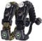Paracord Survival Armband Kit für Herren Damen, Survival Armband mit Feuerstein + Kompass (Schwarz + Armeegrün)