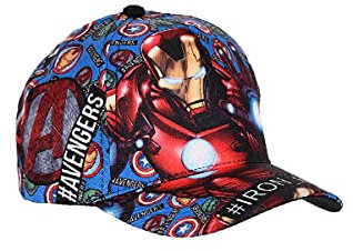 Boys ET4174 Marvel Avengers Baseball Cap Hat with Adjustable Back Blue- 52 cm