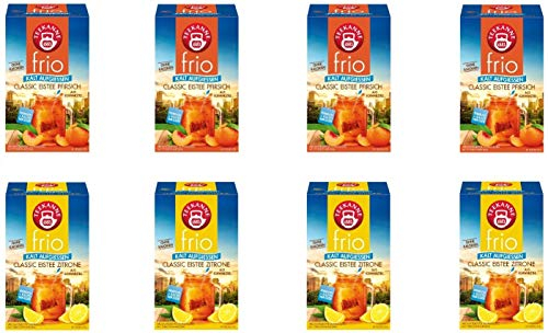 Teekanne frio Eistee 8er Pack - Classic Eistee Pfirsich und Zitrone (8 x 45g)