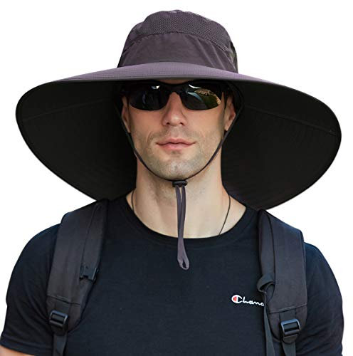 DORRISO ala Ancha Sombrero de Sol Bucket Hat para Hombres Protección UV UPF 50+ Impermeable Plegable Sombrero de Pesca Senderismo Playa Jardinería Vacaciones Ciclismo Camping Caqui