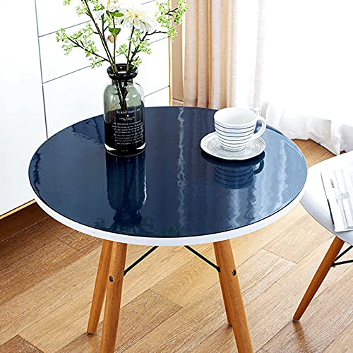 JYFZYTLL 2mm Dicke Tabelle Beschützer Für Runder Esstisch-Tischdecke Tischfolie wasserdichte Fleckschutz Schutzfolie,Durchmesser 40cm 160cm,Tischtuch Transparent/Matt/Schwarz