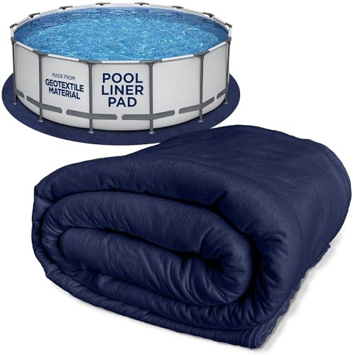 Shop Square Precut 18-Foot Round Blue Pool Liner Pad for 18' Above Ground Swimming Pools - Puncture Prevention Extends Liner Life, Durable Eco-Friendly Geotextile Material