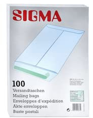 Sigma Versandtaschen ohne Fenster, DIN C4, weiß, 100 Stück
