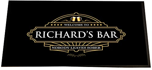 Tapis de bar personnalisé 014 – Doré Déocratif Vintage Beer Runner Mat – Accessoires de bar maison