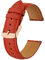 BISONSTRAP Bracelets de Montres en Cuir Texturé, Remplacement Dégagement Rapide pour Femme Homme, 18mm, Rouge, Boucle Dorée Rose