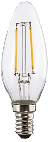Xavax LED-Filament E14, 250lm ersetzt 25W, Kerzenlampe, Warmweiß, klar