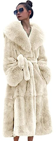 Kuteng Cappotti invernali da donna con colletto in pelliccia sintetica cappotto da donna lungo caldo cappotto casual sciolto capispalla da donna