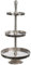 Brandsseller XXL Etagere aus Aluminium | 3 Etagen | Höhe ca. 70 cm | Handgefertigt | Rund | Tisch Deko | Servier-Ständer 206190 Silber