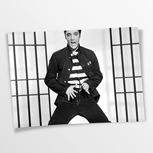 Poster Elvis Presley, Rock and Roll, Schwarz-Weiss, Klein bis XXL, Inneneinrichtung - Wohnzimmer - Wohnung, Dekoration