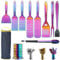 Berglander Arcobaleno Griglia Barbecue Set 10 pezzi, placcatura colorata in titanio BBQ accessori barbecue kit, Manico in acciaio inossidabile, nessuna fusione non si stacca e resistente al calore